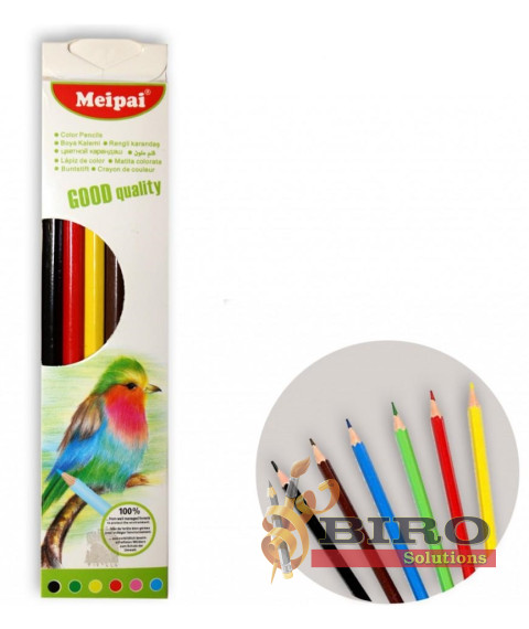 Creioane colorate 6 cul. Meipai